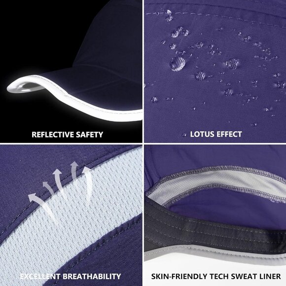 Reflective Folding Outdoor Hat Unstructured Design UPF 50+ Sun Protection Hats - Picture 6 of 6